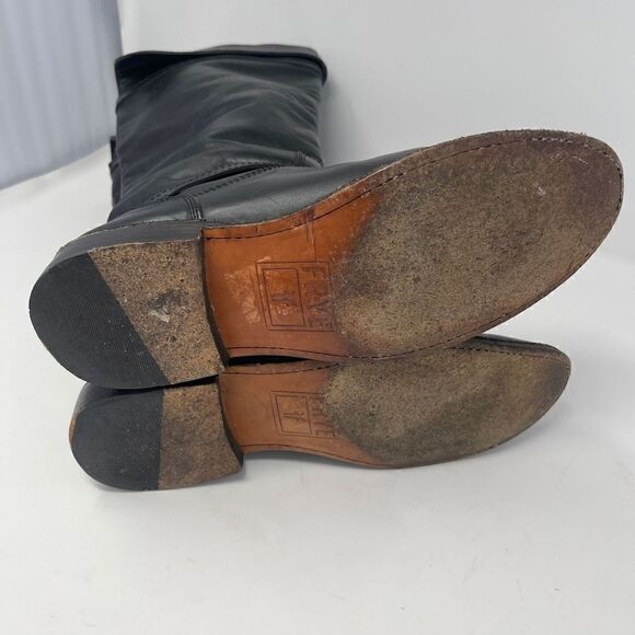 Frye Women's Knee-High Leather Pull-On Riding Boots Black Size 7 - Picture 4 of 9